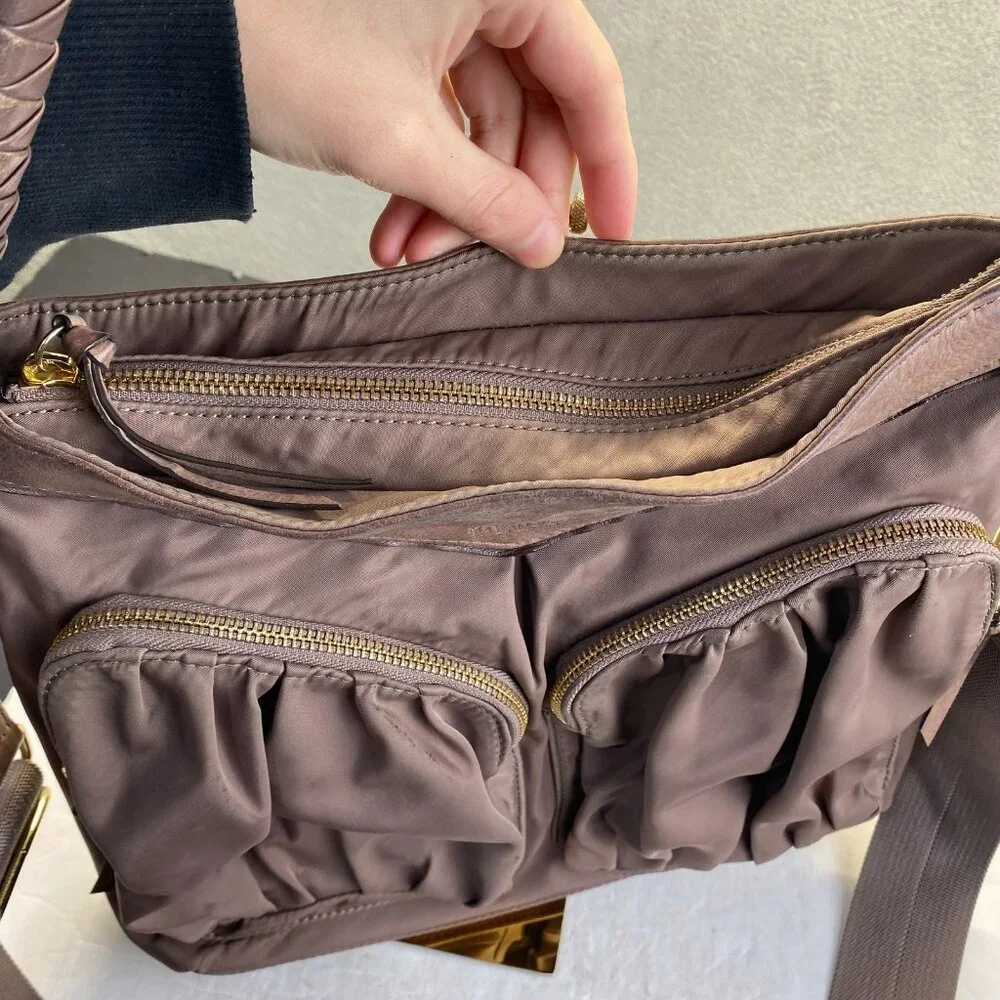 MZ Wallace thompson Mauve Nylon hobo bag Crossbody